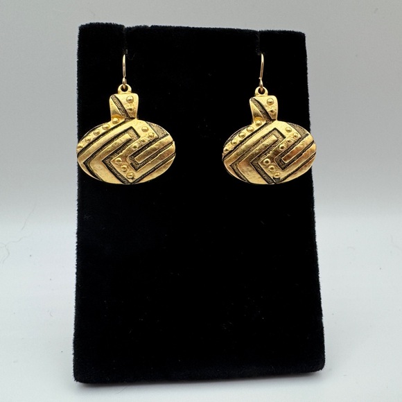Goldtone Chicos dangle earrings - Picture 1 of 5